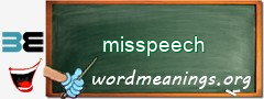 WordMeaning blackboard for misspeech
